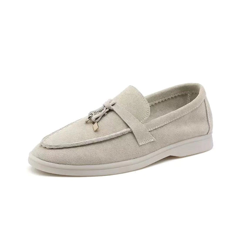 Vianne - Dame Stilfulle Behagelige Loafers Semsket Skinn